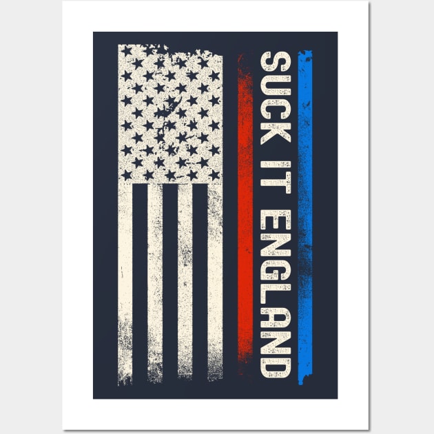 Suck It England American Flag Wall Art by Etopix